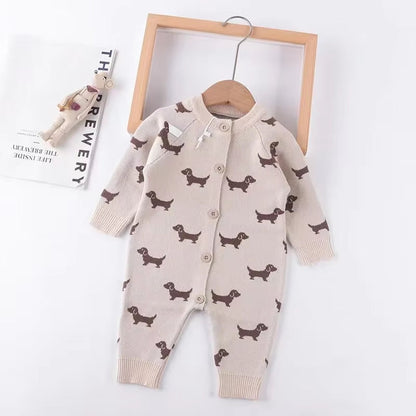 SnugTale – Cartoon Knit Sweater Jumpsuit for Babies & Toddlers