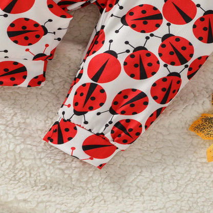 LadyLove – 3-Piece Baby Girl Outfit with Ladybird Bodysuit, Pants & Headband